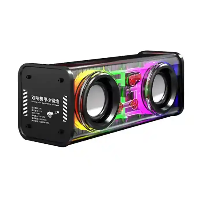 V8 Transparent 10W RGB Colorful lights Bluetooth Speaker